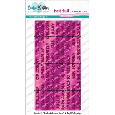CarlijnDesign Hot Foil Plate - Onderteksten Baby (NL)
