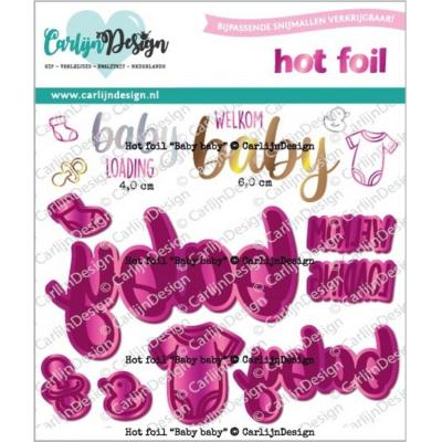 CarlijnDesign Hot Foil Plate - Baby Baby