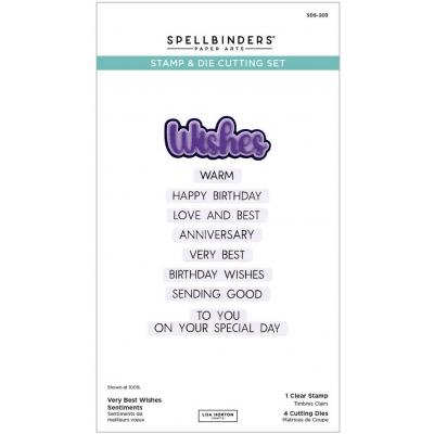 Spellbinders Paper Arts Very Best Wishes Sentiments