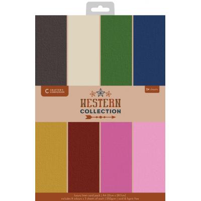 Crafter's Companion Western Stempel - Luxury Linen Card Pack
