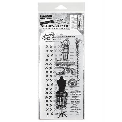 tampers Anonymous Mixed Media Tim Holtz Stempel + Schablone - Mixed Media #42