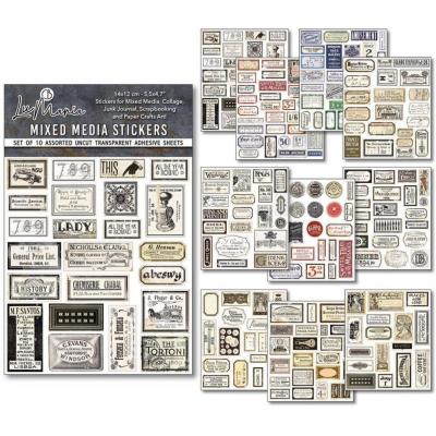 Ciao Bella Mixed Media Stickers - Vintage Scripts