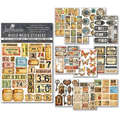 Ciao Bella Mixed Media Stickers - Grungy Tags