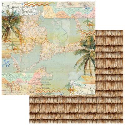 49 and Market Beach Vibes Designpapier - Saltwater