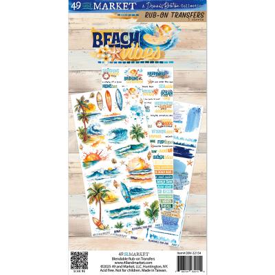 49 and Market Beach Vibes - Rub-On Transfer