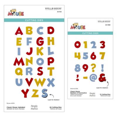 Spellbinders Paper Arts Etched Dies - Alphabet & Numbers Bundle