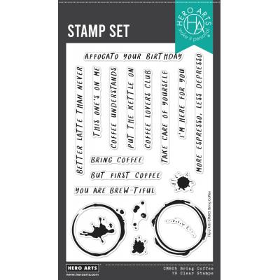 Hero Arts What's Brewing? Stempel - Bring Coffee