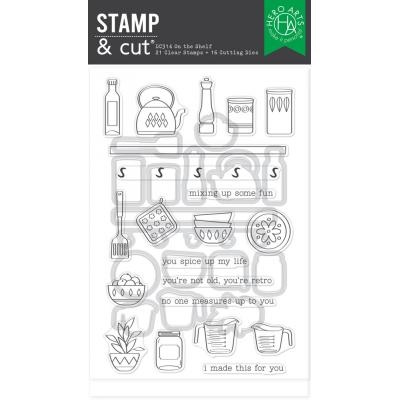 Hero Arts Retro Kitchen Stamp & Cut - On The Shelf