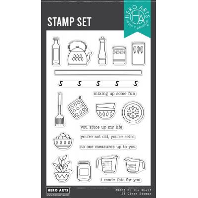 Hero Arts Retro Kitchen Stempel - On The Shelf