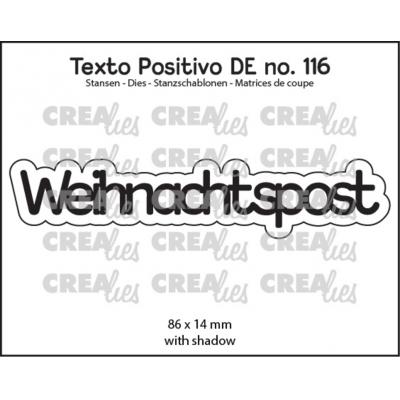 Crealies Texto Positivo Dies Deutsch - Weihnachtspost