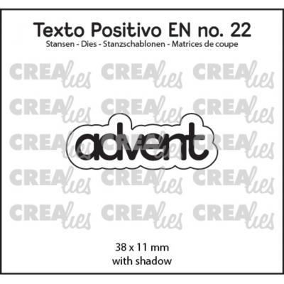Crealies Texto Positivo Dies English - Advent