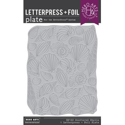 Hero Arts Summer By The Shore BetterPress & Foil Plates - Scattered Shells