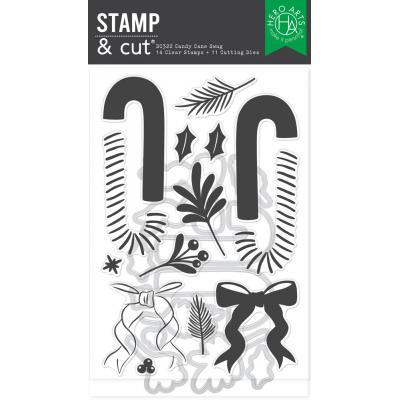Hero Arts Candy Cane Season Stamp & Cut - Candy Cane Swag