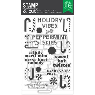 Hero Arts Candy Cane Season Stamp & Cut - A Little Merri-Mint