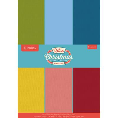 Crafter's Companion Retro Christmas - Luxury Linen Cardstock