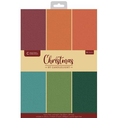 Crafter's Companion Christmas by Candlelight - Luxury Linen Cardstock