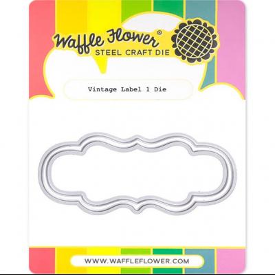 Waffle Flower  Die Cut - Vintage Label 1