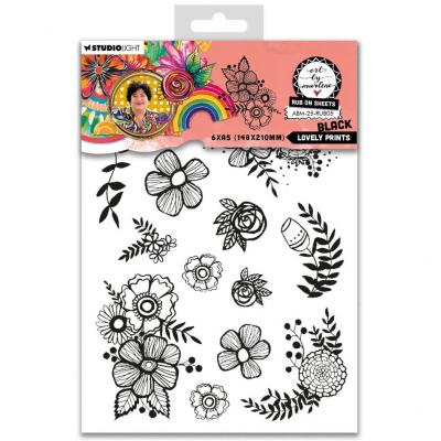 StudioLight Art By Marlene Rub-Ons - Lovely Prints Black