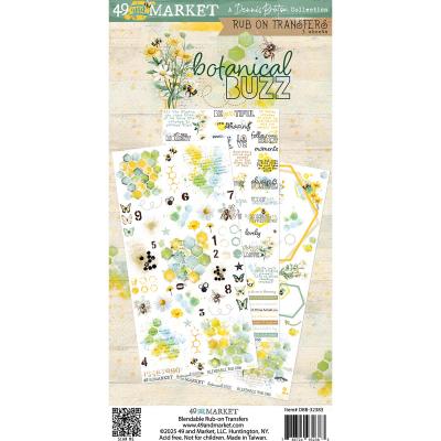 49 And Market Botanical Buzz - Rub-On Transfers