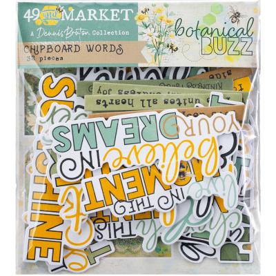 49 And Market Botanical Buzz - Chipboard Set