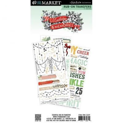 49 And Market Mistletoe And Memories - Essential Rub-On Transfers