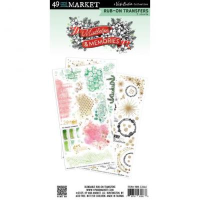 49 And Market Mistletoe And Memories - Blendable Rub-On Transfers