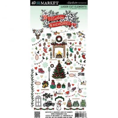 49 And Market Mistletoe And Memories - Laser Cut Elements