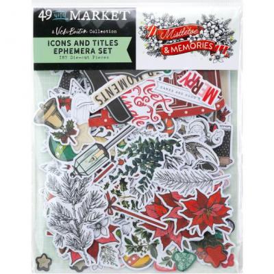49 And Market Mistletoe And Memories - Icons And Titles Ephemera Set