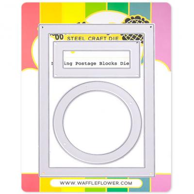Waffle Flower Die - Nesting Postage Collage Blocks