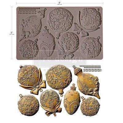 Prima Marketing Re-Design Decor Mould - Shimmering Holiday Ornaments