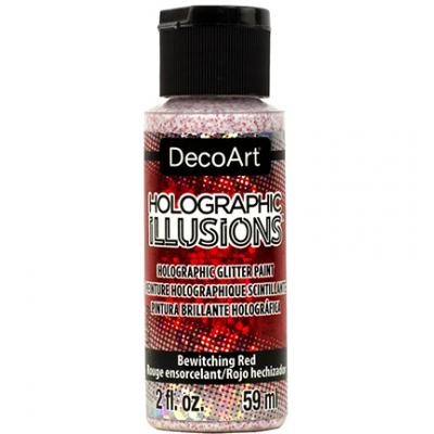 Deco Art Holographic Illusions - Bewitching Red