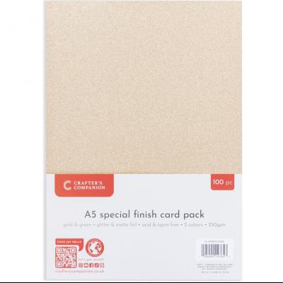 Crafter's Companion Christmas Opulence - Special Finish Card Gold & Green