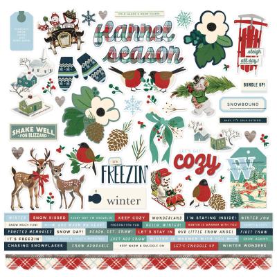 Simple Stories Simple Vintage Flannel Season - Cardstock Stickers