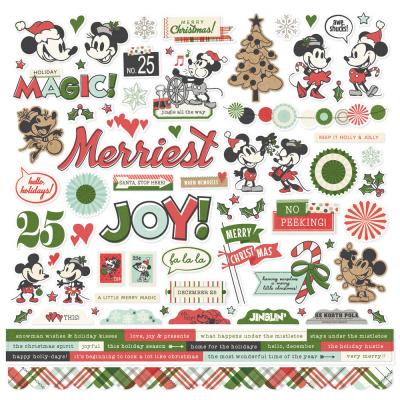 Simple Stories Say Cheese Classic Mouse Christmas - Cardstock Stickers