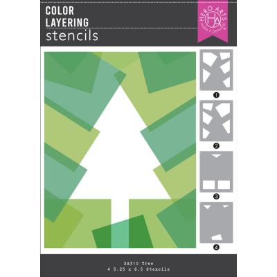 Hero Arts Very Merry Color Layering Stencils - Tree