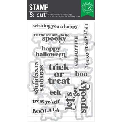 Hero Arts Hocus Pocus Stamp & Cut Set - Season's Creepings