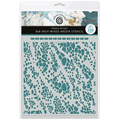 Katy Sue Designs Andy Skinner Mixed Media Stencil - Pebble Mosaic