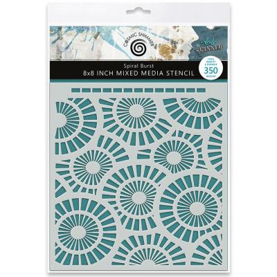 Katy Sue Designs Andy Skinner Mixed Media Stencil - Spiral Burst