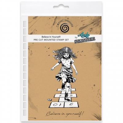 Katy Sue Designs Andy Skinner Pre Cut Rubber Stamps - Believe In Yourself!