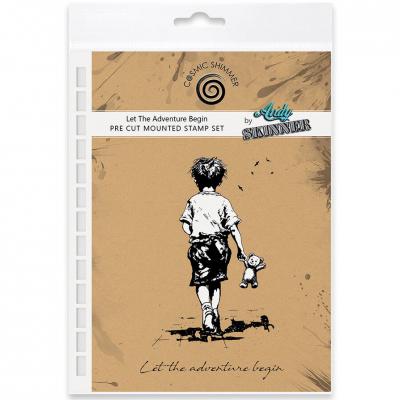 Katy Sue Designs Andy Skinner Pre Cut Rubber Stamps - Let The Adventure Begin