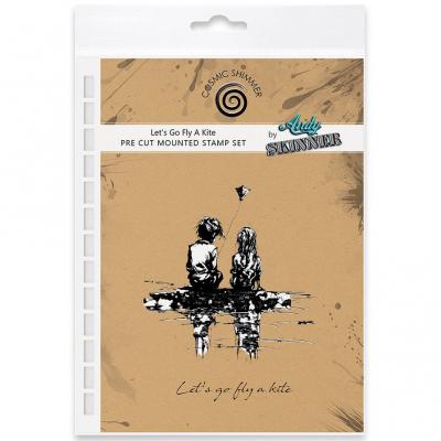 Katy Sue Designs Andy Skinner Pre Cut Rubber Stamps - Let's Go Fly A Kite