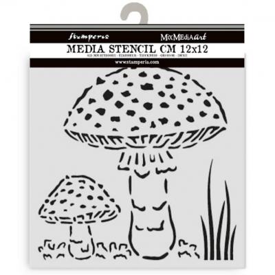 Stamperia Whispering Woods Stencil - Mushrooms