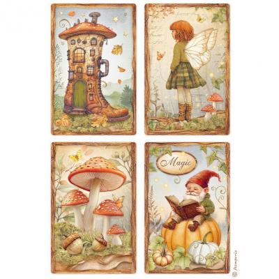Stamperia Whispering Woods Rice Paper - 4 Cards