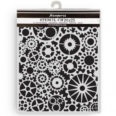 Stamperia Voyages Fantastiques Stencil - Gears Pattern