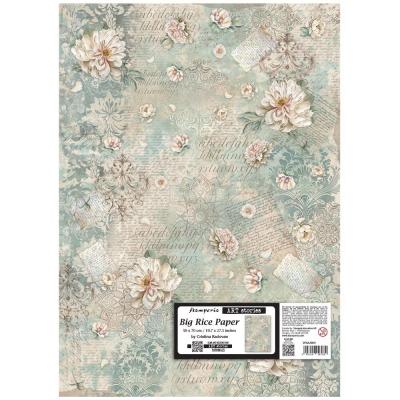 Stamperia Art Stories Big Rice Paper  - Peony Pattern