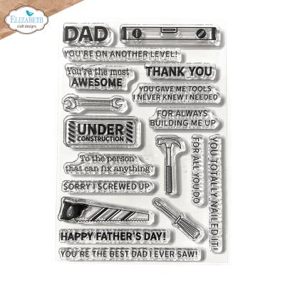 Elizabeth Craft Designs Living It Up Stempel - Best Dad Sentiments