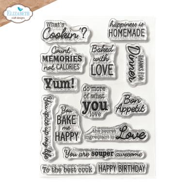 Elizabeth Craft Designs Living It Up Stempel - In the Kitchen Sentiments