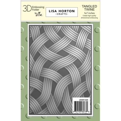 Lisa Horton Crafts 3D Embossing Folder - Tangled Twine