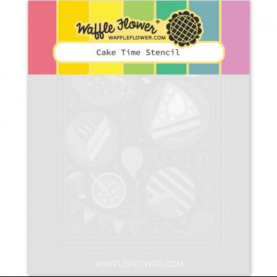 Waffle Flower Cake Time Stencil