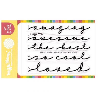 Waffle Flower Overlapping You're Additions Stempel